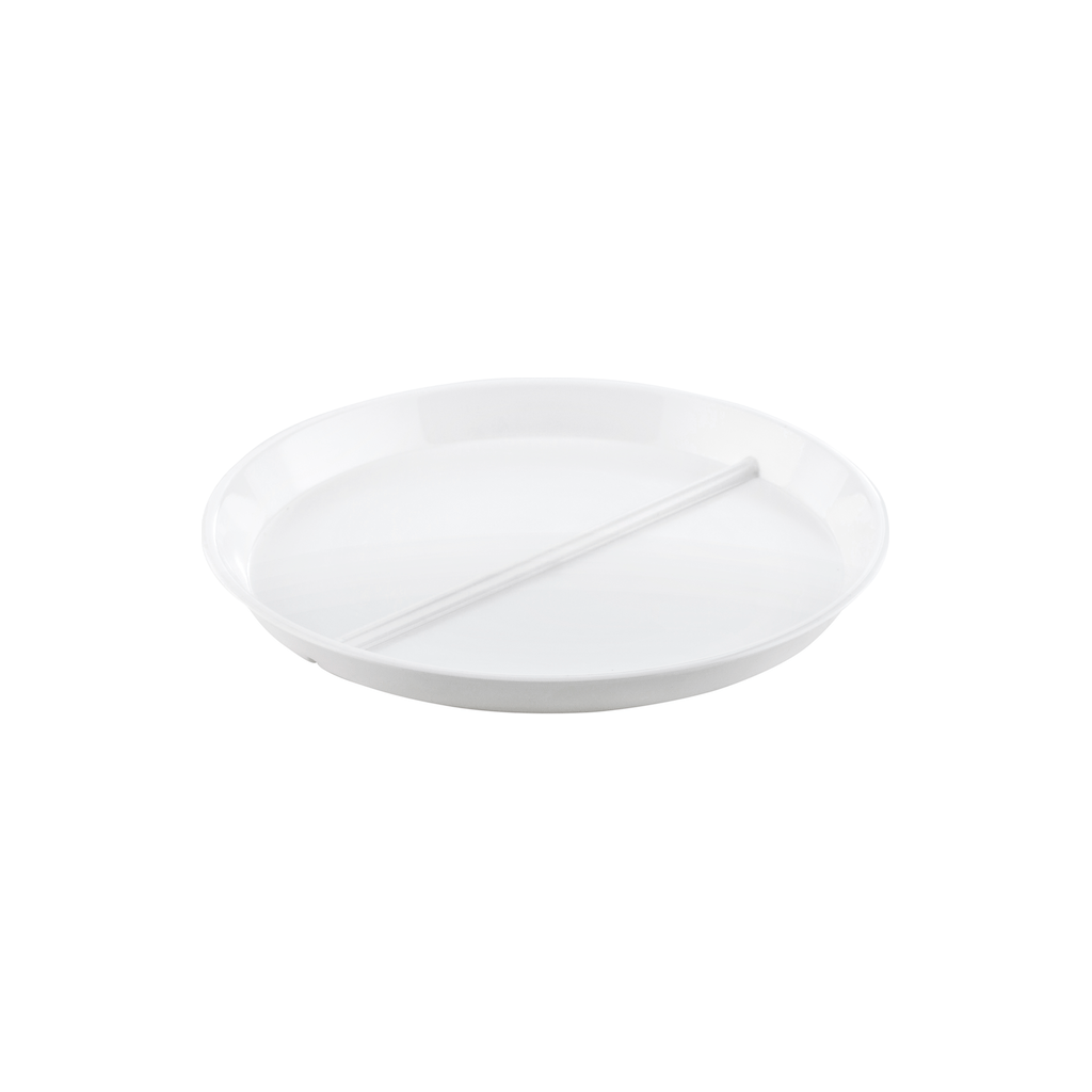 Assiette plate de 23 cm avec 2 compartiments