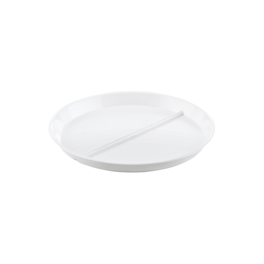 Assiette plate de 23 cm avec 2 compartiments
