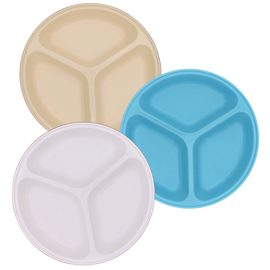 Assiette avec 3 compartiments
